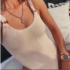 🧚🏼‍♀️Hunza G🧚🏼‍♀️ Domino Swim Suit in Blush - NWT